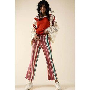 Free People La Paz Pants - Berry Combo NEW